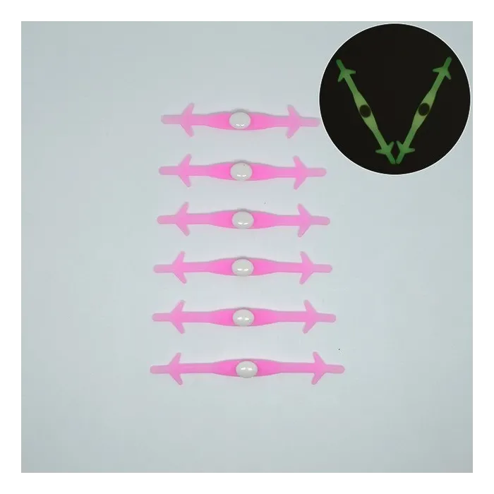 Silicone lumière LED lumineux lacets 12 pcs set